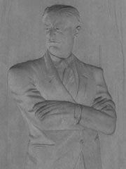 A relief of former politician Endre Bajcsy-Zsilinszky. 