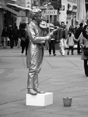 Typical street entertainer