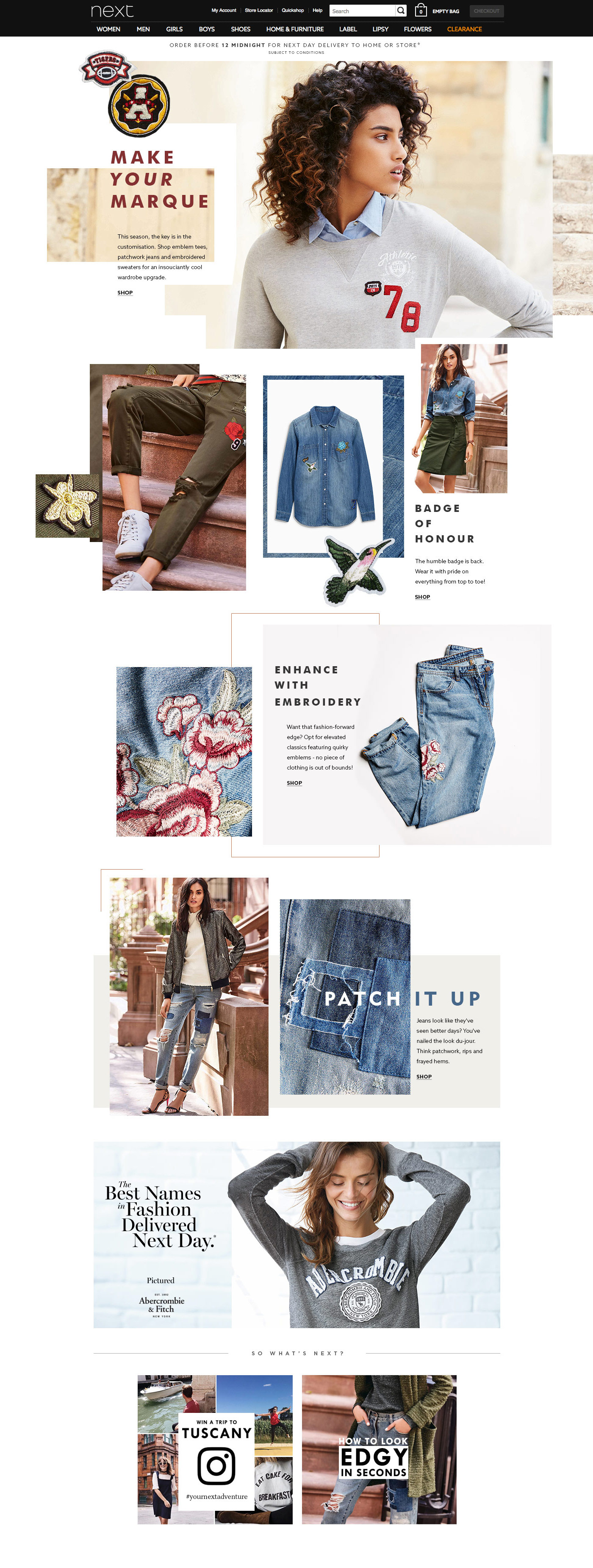 Next Homepage patchwork