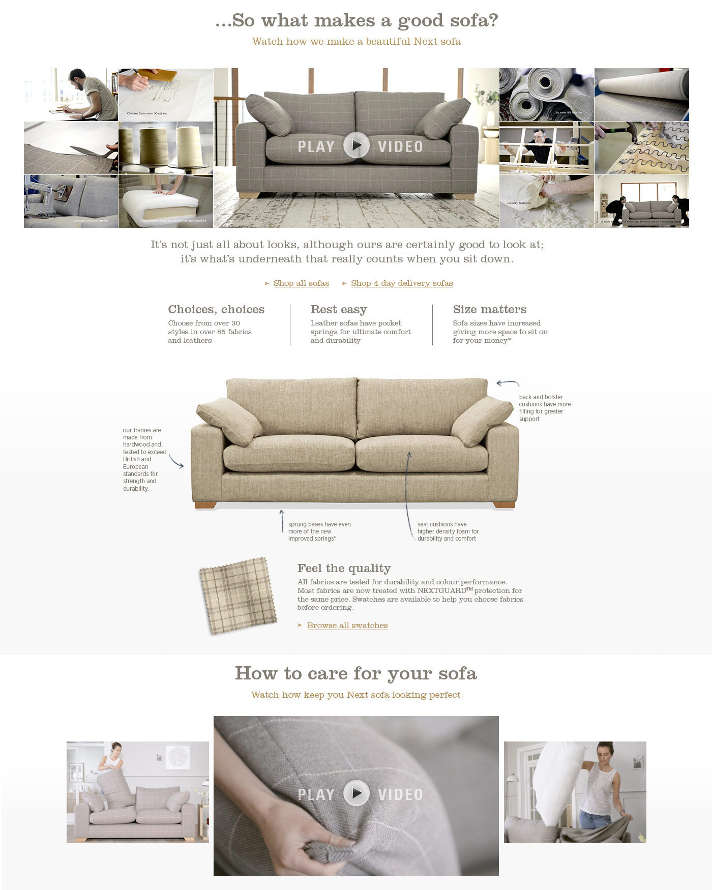 Landing Page - Sofas