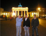 Wayne, Tony, Danny in front of the Gate at night